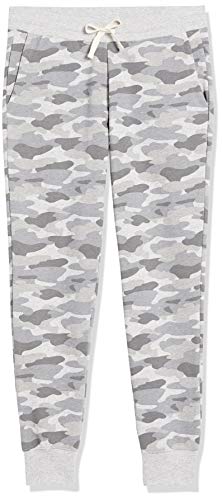 Amazon Essentials Women's Fleece Jogger Sweatpant (Available in Plus Size), Light Grey Camo, Large