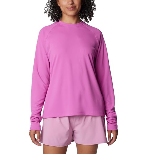 Columbia Women's PFG Solar Stream Long Sleeve, Tiki Pink, Small