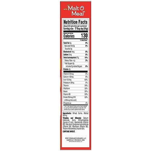 Malt-O-Meal, Original Malt-O-Meal Hot Breakfast Cereal, Quick Cooking, 28 Ounce – 1 count