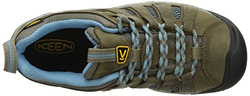 KEEN Women's Voyageur Hiking Shoe, Brindle/Alaskan Blue, 11 M US