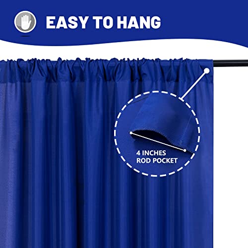 White Backdrop Curtain for Wedding Decor Holiday Party 4 Panels- White Wedding Backdrop Polyester Photography Backdrop Drapes Baby Shower Birthday Privacy Sliding Curtains Home Decor，5ft x 10ft