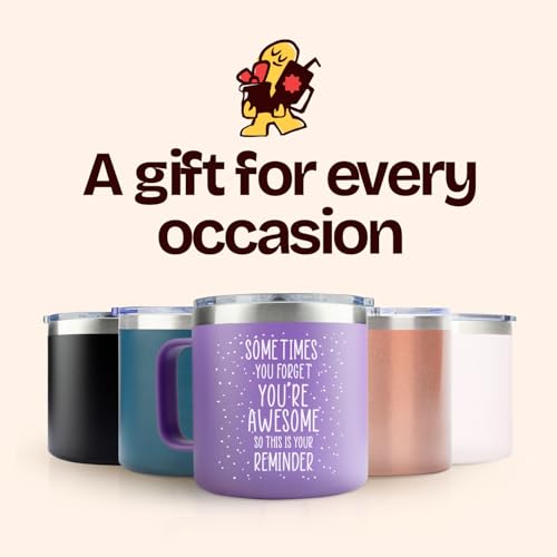 KLUBI Birthday Gifts for Women Who Have Everything - Sometimes You Forget You Are Awesome Gifts for Women Christmas Gifts for Mom From Daughter Purple Mug Xmas Gifts Baskets for Women Fun Teacher Gift