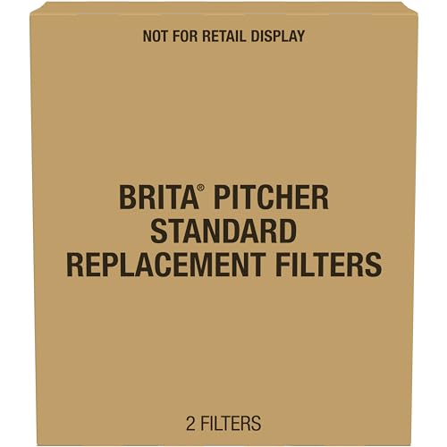 Brita Standard Water Filter for Pitchers and Dispensers, BPA-Free, Reduces Copper, Cadmium and Mercury Impurities, Lasts Two Months or 40 Gallons, Includes 8 Filters