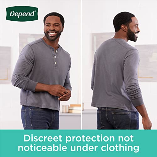 Depend Fresh Protection Adult Incontinence Underwear for Men, Disposable, Maximum, Extra-Extra-Large, Grey, 44 Count (2 Packs of 22), Packaging May Vary