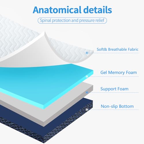 CYMULA Folding Mattress Full Size,4 inch Memory Foam Tri Fold Mattress,Portable Folding Mattress with Washable Cover, Foldable Mattress Topper Full Camping,Guest (52"×73"×4")