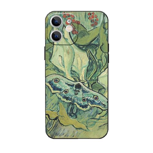 for iphone 15 Case Cute Flower, Iris by Van Gogh Aesthetic Fine Art Painting Impressionism Vintage Phone Case, Shockproof Protective Cover