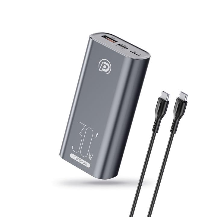 POWERΛDD PRO Slim Portable Charger 10000 mAh, 30W PD3.0&QC4.0 USB C Fast Charging Power Bank, Small Battery Pack Compatible with Samsung iPhone MacBook iPad Google LG Tablet, etc.