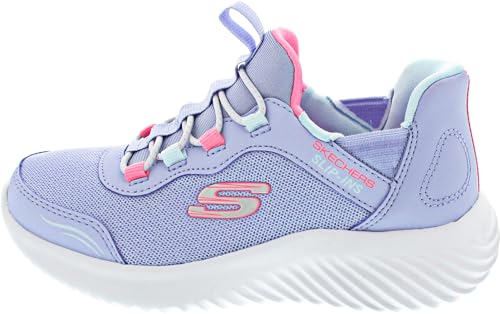 Skechers Girls Bounder-Simple Cute Sneaker, Gray, 12.5 Little Kid