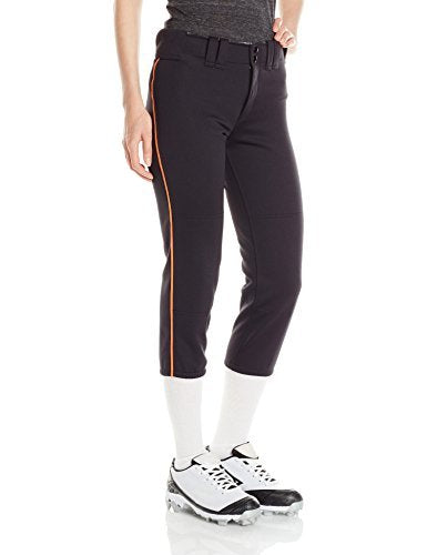 Mizuno Adult Women's Belted Piped Fastpitch Softball Pant, White-Royal, X-Small