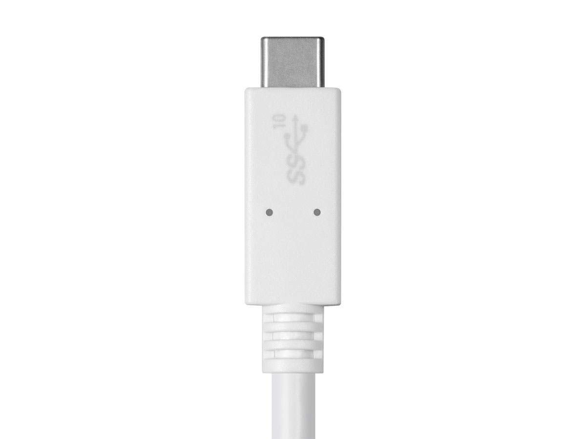 Monoprice USB Type-C to Type-C 3.1 Gen 2 Cable - 10Gbps, 5 Amp, 30AWG, 3.3 Feet, White - Essential Series