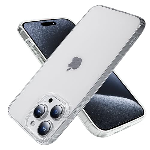 NYCPrimeTech Clear Case for iPhone 15 Pro w/Bumper Edge/Slim & Soft Transparent TPU Phone Case Compatible with iPhone 15 Pro/Cute Flexible & Stylish Protective Cover (Clear)