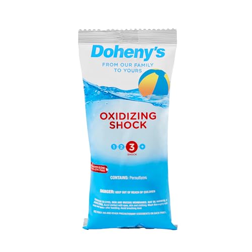 Doheny's Chlorine-Free Oxidizing Shock | Fast-Dissolving, Non-Chlorine Pool Shock | Removes Chloramines & Boosts Free Chlorine | Safe to Swim 15 Minutes After Application | 6 x 1lb Bags (6lb Total)