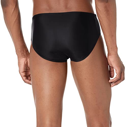 Speedo mens Swimsuit Powerflex Eco Solid Adult athletic swim briefs, New Black, 30 US