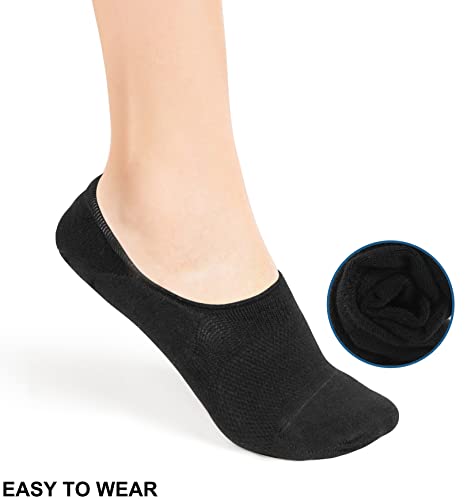 Hiltzo No Show Socks Non-Slip Low Cut Socks Breathable cotton Boat Liner Casual Socks for Women 3/6 Pairs 3BeigeL