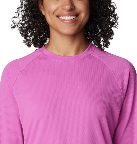 Columbia Women's PFG Solar Stream Long Sleeve, Tiki Pink, Small