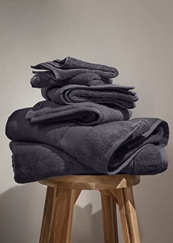 100% Organic Cotton Bath Towel Set | Bathroom Luxury Towel Set of 6 | GOTS Certified | Hotel Premium Towels | 700 GSM | 2 Bath Towels 30 x 56|2 Hand Towels 16 x 30|2 Wash Cloths 13 x 13|Charcoal Black