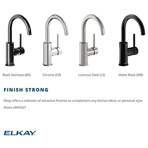 Elkay LKAV4061CR Single Hole Kitchen Faucet with Semi-professional Spout and Forward Only Lever Handle, Chrome