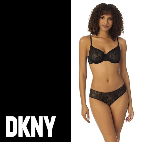 DKNY womens Modern Lace Racerback Longline Bralette Bra, Rosewater, Large US