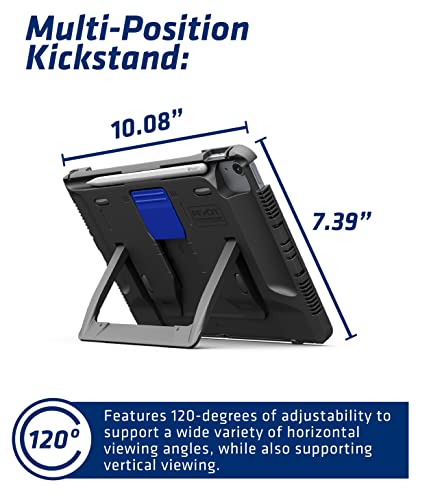 PIVOT A20A Atlas Robust Tablet Case - Fits iPad Air 4th gen & iPad Pro 11 in (1st - 3rd gen) - 360 Degree Protection - for Professional Pilots, General Aviation - Black