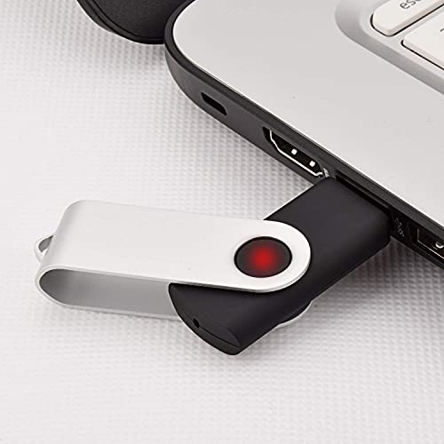 KEXIN 100 Pack 1GB USB Flash Drive Bulk Pack Thumb Drive Bundle USB Drives Jump Drive USB Stick 1 GB Swivel Design Memory Stick Black