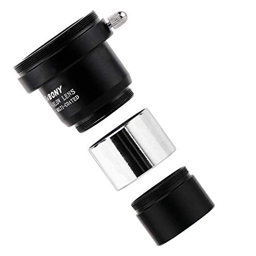 SVBONY Barlow Lens 2X, 1.25 inch Barlow Lens with Multi Coated Broadband Green Film, Telescope Accessories with M42 Thread for Telescope Eyepiece