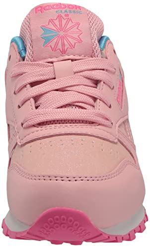 Reebok Girls Classic Leather Step N Flash Light Up Sneaker, Purple Oasis/Solar Purple, 3 Little Kid