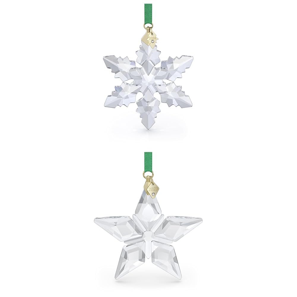 Swarovski Annual Edition Ornament Bundle, Get (1) 2024 and (1) 2023 Annual Edition Oranament, Part of The Swarovski Annual Edition Collection