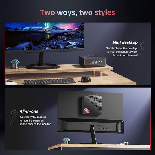 ACEMAGICIAN Mini PC AMD Ryzen 7 5700U, Dual Channel Mini Gaming PC 16GB DDR4 512GB SSD, Mini Computers Micro Desktop PC Support 4K Triple Display/WiFi6/BT5.2/Gaming/Office/Home