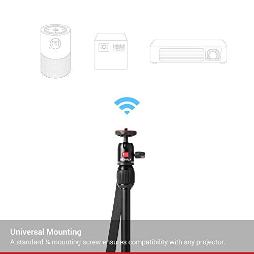 Nebula Anker Adjustable Tripod Stand - Compact, Portable Projector Stand for Capsule Series - Includes Universal Mount and Swivel Ball Head - Aluminum Alloy Tripod Stand