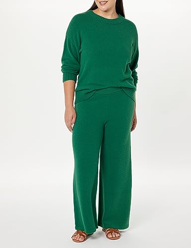 The Drop Women's Carter Super Soft Essential Crewneck Sweater, Malachite Green, 5X, Plus Size