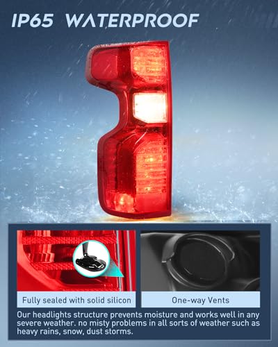 Nilight Taillight Assembly Compatible with 2019 2020 2021 2022 2023 Chevy Silverado 1500 2020-2023 Chevy Silverado 2500HD 3500HD Rear Lamp Replacement OE Style Driver Side