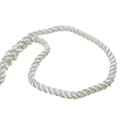 Seachoice 42591 Dock Rope for Boating - 3-Strand Twisted Nylon Line, ⅝-Inch x 20 Feet, White