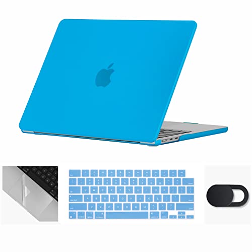 Se7enline Compatible with MacBook Air 15 inch Case 2024 2023 M2 M3 15.3'' A2941/A3114 Matte Finish Laptop Hard Shell Case & Keyboard Protective Cover & Webcam Cover & Trackpad Protector,Mellow Yellow