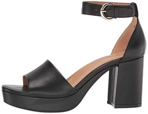 Naturalizer Women's Pearlyn Platform Sandal Black Leather 8.5 M