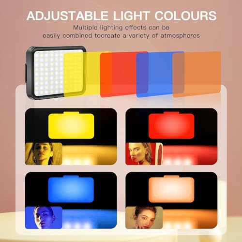 Selfie Light, Phone Light with Front & Back Clip, 84 LED Portable Ring Light with 3 Light Modes, Rechargeable Video Light for Phone, iPhone, iPad, Camera, Laptop, Selfie, Tiktok, Live Stream, Makeup