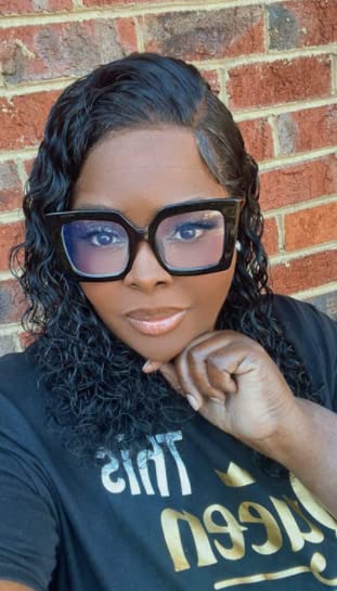 FEISEDY Oversized Square Anti Blue Light Glasses Block Eye Strain Glare Pearl Inlay Arm Cat Eye Fashion Glasses B2639