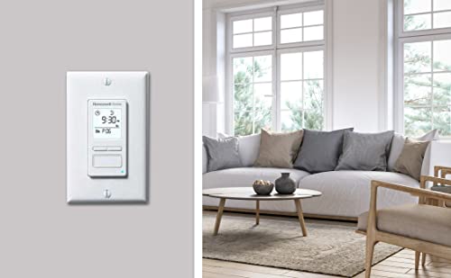 Honeywell Home RPLS740B ECONOswitch 7-Day Solar Programmable Switch, Lights and Motors, Indoor and Outdoor, Energy Saving White