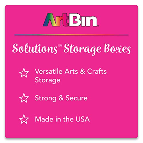 ArtBin 4006AB Medium Solutions Box with Dividers, Art & Craft Organizer, [1] Plastic Storage Case, Clear