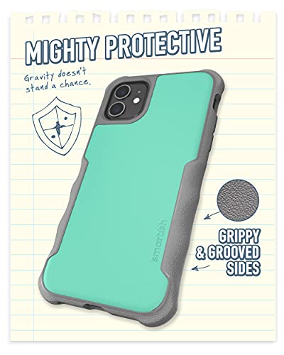 Smartish iPhone 11 Armor Case - Gripzilla [Rugged + Protective] Slim Tough Grip Cover - Minty Fine