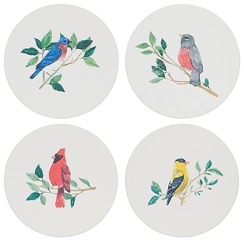 Now Design Set of 4 Soak Up Coasters, Birdsong