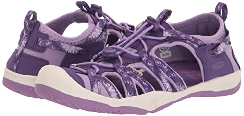 KEEN Moxie Closed Toe Casual Sandals, Multi/English Lavender, 1 US Unisex big kid