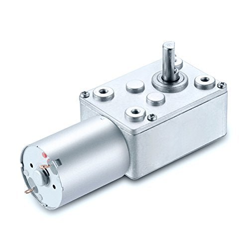 Greartisan DC 5V 0.5RPM Turbo Worm Geared Motor High Torque Turbine Worm Gear Box Reduction Motor 6mm Shaft JSX5300-370
