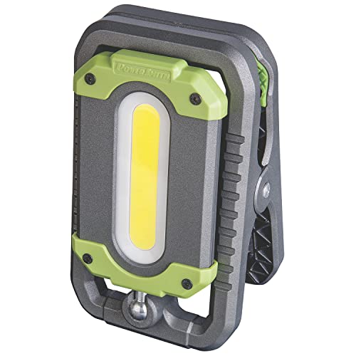 PowerSmith PWLR010CM Rechargeable LED Clamp Light 4.0Ah, 1000 Lumens, Gray