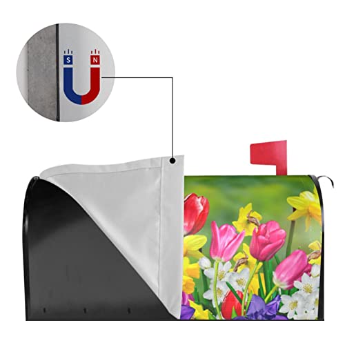 Gbuzozie Maple Leaves Autumn Mailbox Cover Magnetic Thanksgiving Fall Seasonal Waterproof Mail Wraps Post Letter Box Covers for Outdoor Garden Use 25.5x21 in
