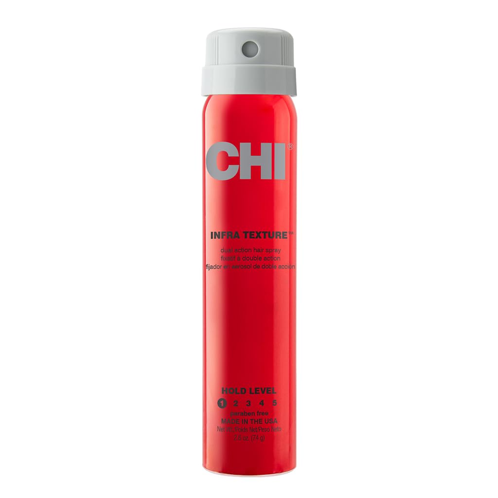 CHI Infra Texture Dual Hair Spray, For Shine, Movement & Texture, Suitable For All Hair Types, Sulfate & Paraben-Free, 2.6 Oz