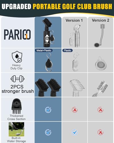 Golf Club Cleaner Brush with Water for Club Bag Balls Shoe Golf Club Brush Groove Brush Golf Club Cleaning Kit for Golf Bag Accessories Must Haves Personalized Gifts for Men Women Dad Son Boyfriend