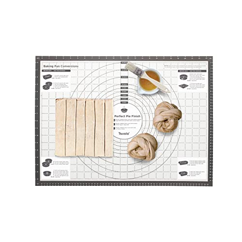 Tovolo Pro-Grade Sil Pastry Mat w/Reference Marks for Baking, Food and Meal Prep, Cooking and More 25" x 18"