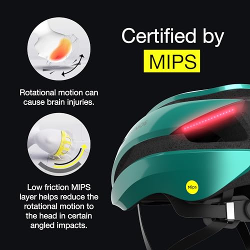 Lumos Ultra Smart Bike Helmet | Customizable Front and Back LED Lights with Turn Signals | Road Bicycle Helmets for Adults: Men, Women (MIPS)