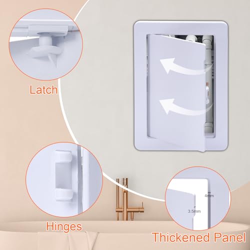 Suteck Plastic Access Panel for Drywall Ceiling 22 x 22 Inch Reinforced Plumbing Wall Access Doors Removable Hinged White
