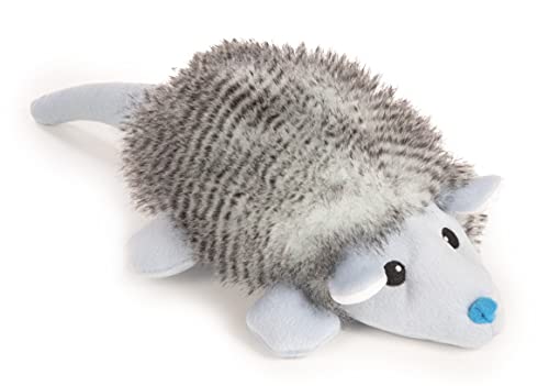 goDog Dinos Frills Squeaky Plush Dog Toy, Chew Guard Technology - Red, Large
